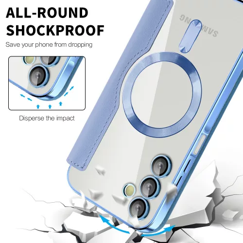 Techsuit - SmartMag kinyitható tok - Samsung Galaxy A15 4G / A15 5G - VIlágoskék