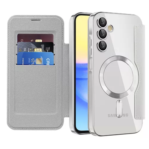 Techsuit - SmartMag kinyitható tok - Samsung Galaxy A15 4G / A15 5G - Szürke