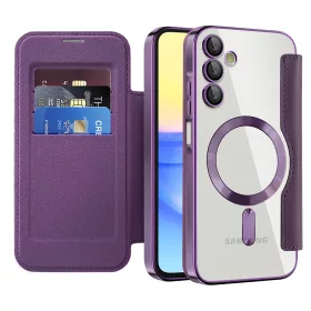   Techsuit - SmartMag kinyitható tok - Samsung Galaxy A15 4G / A15 5G - Lila