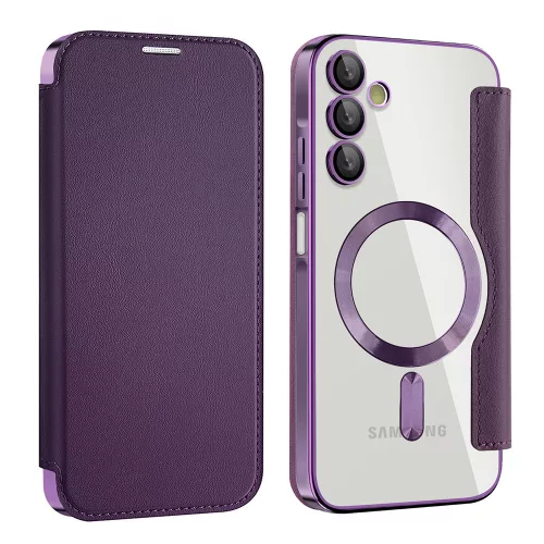 Techsuit - SmartMag kinyitható tok - Samsung Galaxy A15 4G / A15 5G - Lila