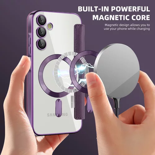 Techsuit - SmartMag kinyitható tok - Samsung Galaxy A15 4G / A15 5G - Lila