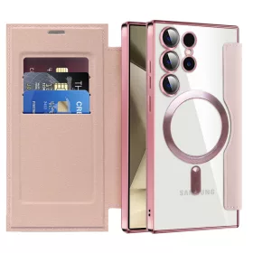   Techsuit - SmartMag Book Case - Samsung Galaxy S24 Ultra - Pink