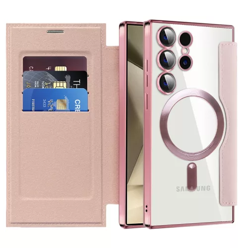 Techsuit - SmartMag Book Case - Samsung Galaxy S24 Ultra - Pink
