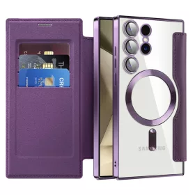   Techsuit - SmartMag Book Case - Samsung Galaxy S24 Ultra - Purple