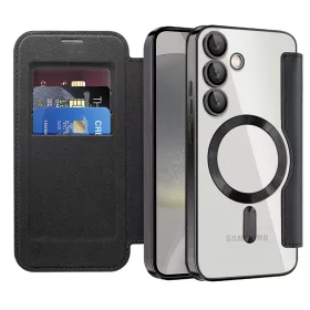   Techsuit - SmartMag kinyitható tok - Samsung Galaxy S24 Plus - Fekete