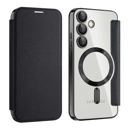 Techsuit - SmartMag kinyitható tok - Samsung Galaxy S24 Plus - Fekete