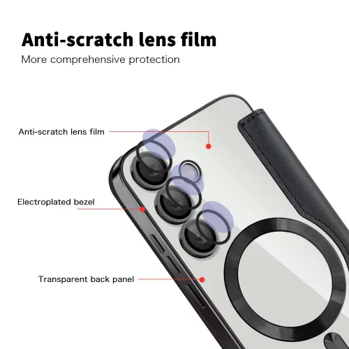 Techsuit - SmartMag kinyitható tok - Samsung Galaxy S24 Plus - Fekete