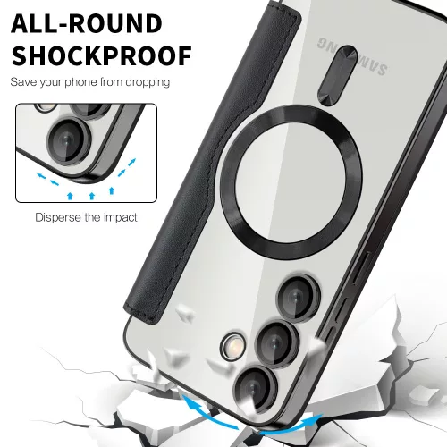 Techsuit - SmartMag kinyitható tok - Samsung Galaxy S24 Plus - Fekete