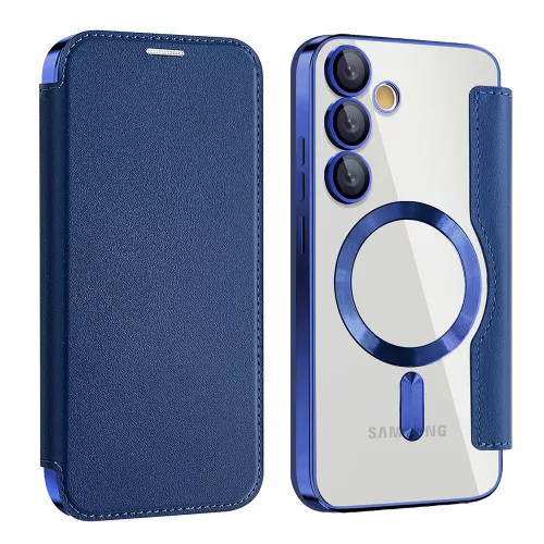 Techsuit - SmartMag kinyitható tok - Samsung Galaxy S24 Plus - Kék
