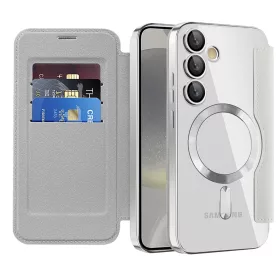  Techsuit - SmartMag kinyitható tok - Samsung Galaxy S24 Plus - Szürke