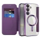 Techsuit - SmartMag Book Case - Samsung Galaxy S24 Plus - Purple