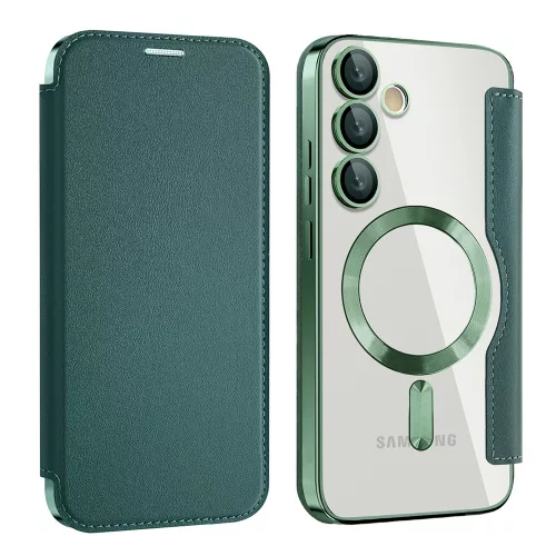 Techsuit - SmartMag kinyitható tok - Samsung Galaxy S24 - Zöld