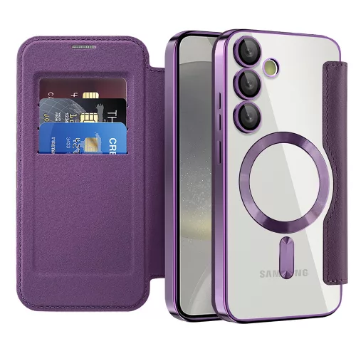 Techsuit - SmartMag Book Case - Samsung Galaxy S24 - Purple