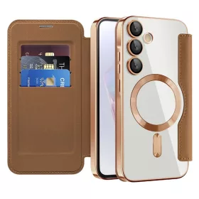   Techsuit - SmartMag kinyitható tok - Samsung Galaxy A35 5G - Barna