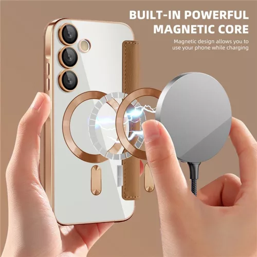Techsuit - SmartMag kinyitható tok - Samsung Galaxy A35 5G - Barna