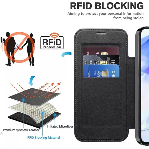 Techsuit - SmartMag Book Case - Samsung Galaxy A55 5G - Black