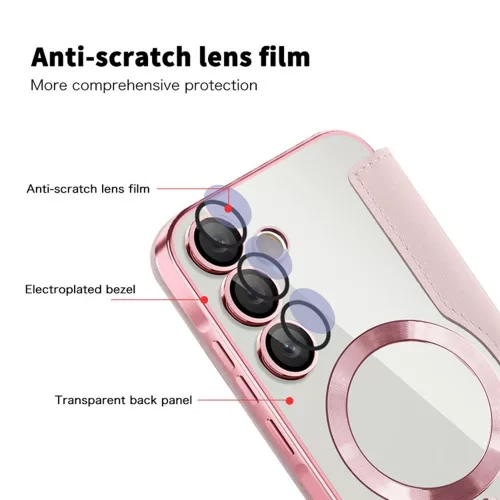 Techsuit - SmartMag Book Case - Samsung Galaxy A55 5G - Pink