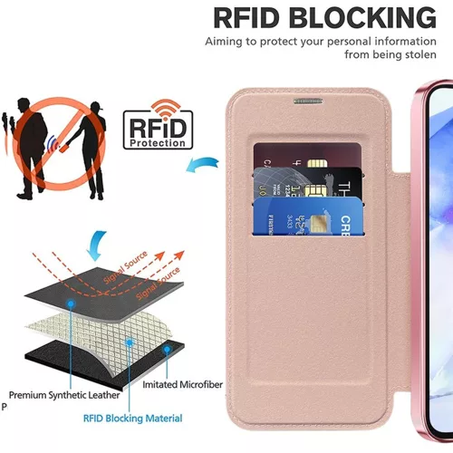 Techsuit - SmartMag Book Case - Samsung Galaxy A55 5G - Pink