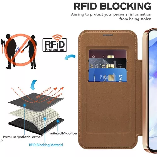 Techsuit - SmartMag Book Case - Samsung Galaxy A55 5G - Brown