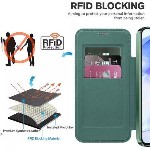 Techsuit - SmartMag Book Case - Samsung Galaxy A55 5G - Green