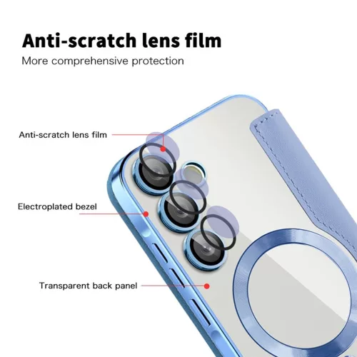 Techsuit - SmartMag Book Case - Samsung Galaxy A55 5G - Light Blue