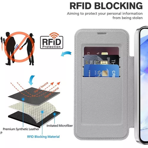 Techsuit - SmartMag Book Case - Samsung Galaxy A55 5G - Gray