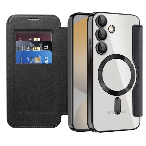 Techsuit - SmartMag Book Case - Samsung Galaxy S24 FE - Black