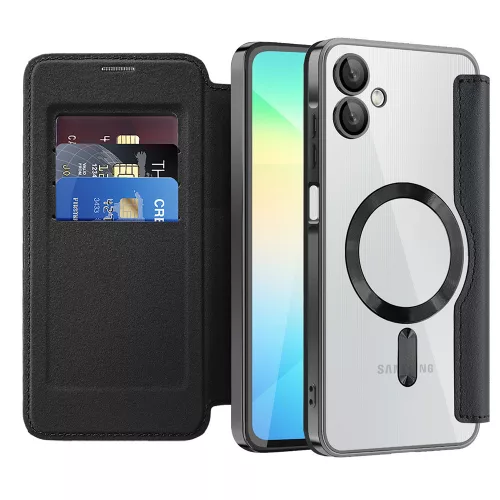 Techsuit - SmartMag kinyitható tok - Samsung Galaxy A06 4G - Fekete