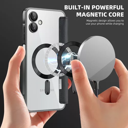 Techsuit - SmartMag kinyitható tok - Samsung Galaxy A06 4G - Fekete