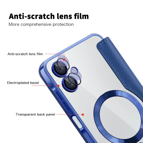 Techsuit - SmartMag kinyitható tok - Samsung Galaxy A06 4G - Kék