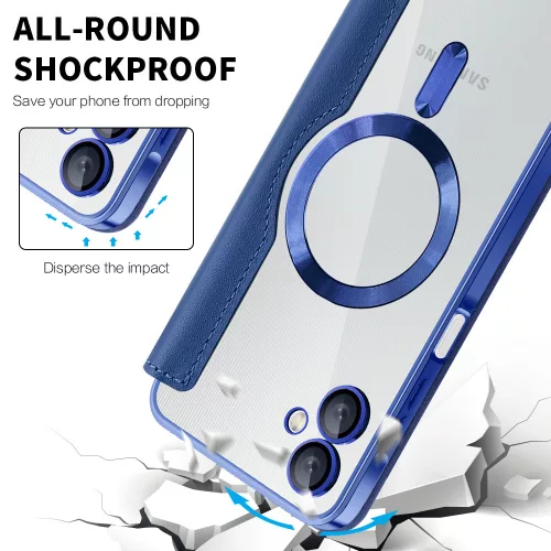 Techsuit - SmartMag kinyitható tok - Samsung Galaxy A06 4G - Kék