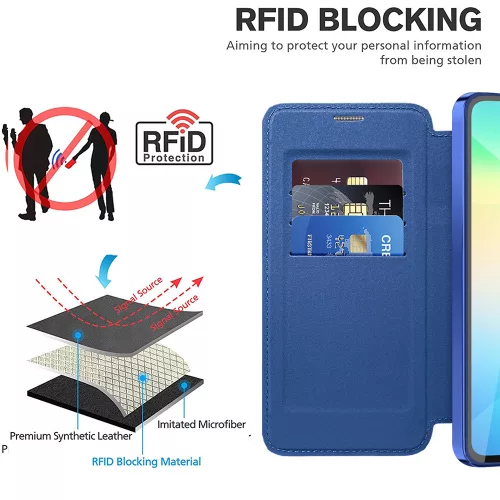Techsuit - SmartMag kinyitható tok - Samsung Galaxy A06 4G - Kék
