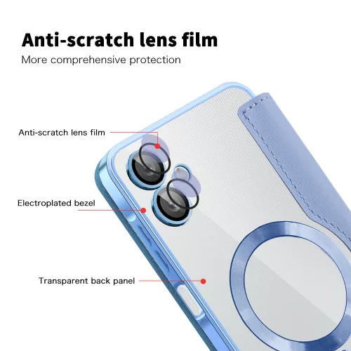 Techsuit - SmartMag kinyitható tok - Samsung Galaxy A06 4G - VIlágoskék