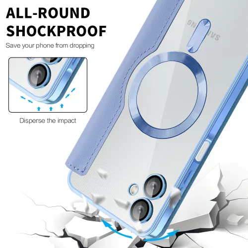 Techsuit - SmartMag kinyitható tok - Samsung Galaxy A06 4G - VIlágoskék