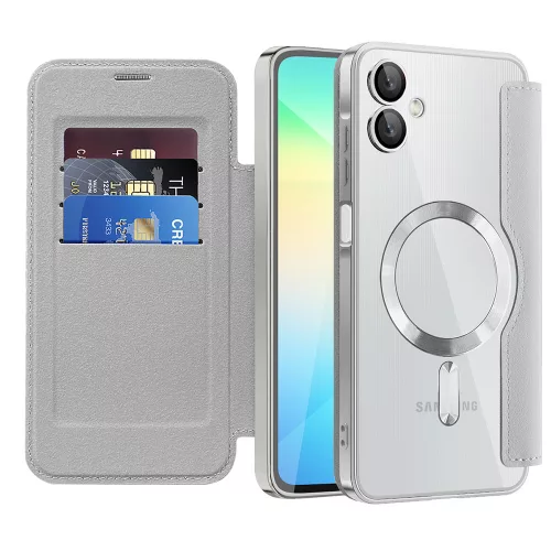 Techsuit - SmartMag kinyitható tok - Samsung Galaxy A06 4G - Szürke
