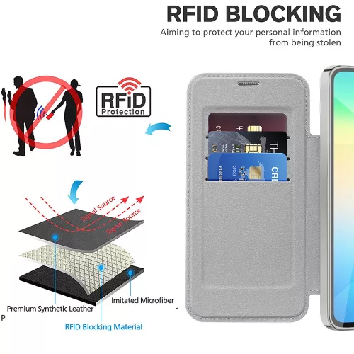 Techsuit - SmartMag kinyitható tok - Samsung Galaxy A06 4G - Szürke