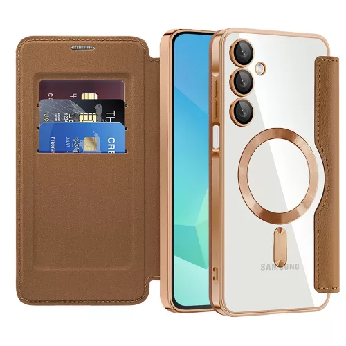 Techsuit - SmartMag Book Case - Samsung Galaxy A16 4G / A16 5G - Brown