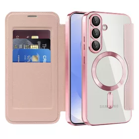   Techsuit - SmartMag Book Case - Samsung Galaxy S25 Plus - Pink
