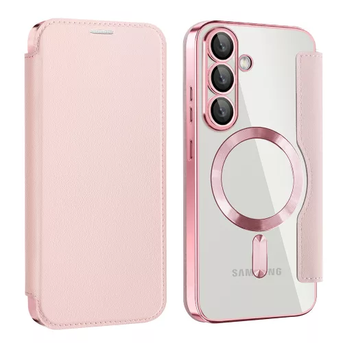 Techsuit - SmartMag Book Case - Samsung Galaxy S25 Plus - Pink
