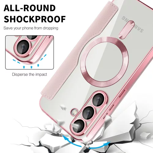 Techsuit - SmartMag Book Case - Samsung Galaxy S25 Plus - Pink