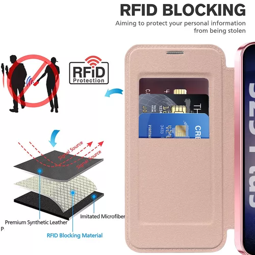 Techsuit - SmartMag Book Case - Samsung Galaxy S25 Plus - Pink