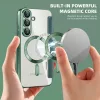 Techsuit - SmartMag kinyitható tok - Samsung Galaxy S25 Plus - Zöld
