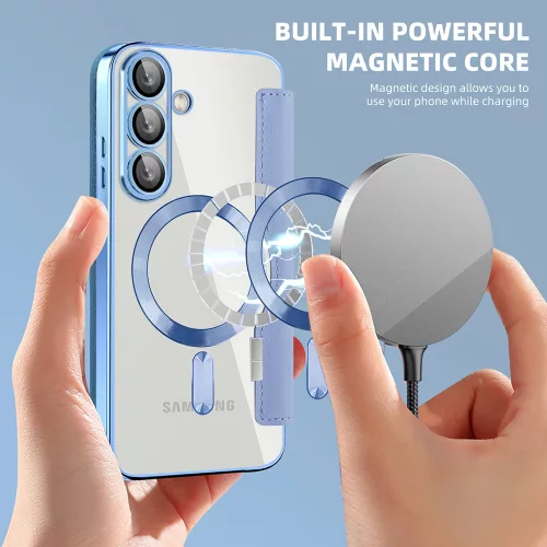 Techsuit - SmartMag kinyitható tok - Samsung Galaxy S25 Plus - VIlágoskék
