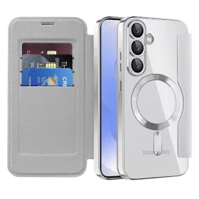   Techsuit - SmartMag Book Case - Samsung Galaxy S25 Plus - Gray