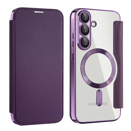 Techsuit - SmartMag kinyitható tok - Samsung Galaxy S25 Plus - Lila
