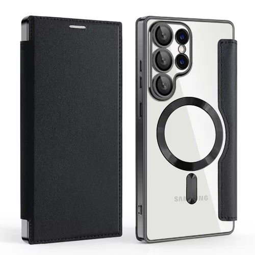 Techsuit - SmartMag Book Case - Samsung Galaxy S25 Ultra - Black