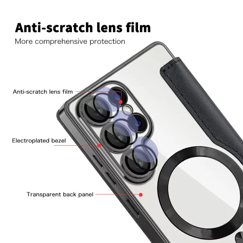 Techsuit - SmartMag Book Case - Samsung Galaxy S25 Ultra - Black