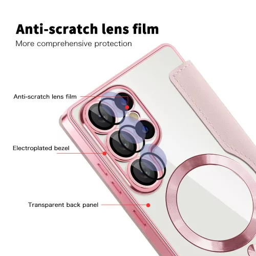 Techsuit - SmartMag Book Case - Samsung Galaxy S25 Ultra - Pink