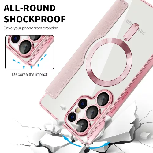 Techsuit - SmartMag Book Case - Samsung Galaxy S25 Ultra - Pink