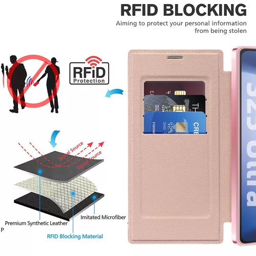 Techsuit - SmartMag Book Case - Samsung Galaxy S25 Ultra - Pink